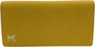 Louis Vuitton Yellow Leather Long Wallet (Bi-Fold) (Pre-Owned)