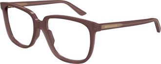 Bottega Veneta Vierkant Optisch Montuur - unisex - Brillen - Bruin - 56 MM - Leer - Accessoires