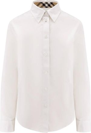Burberry Dames, Blouses & Shirts, Wit, Maat: 2XS Katoen