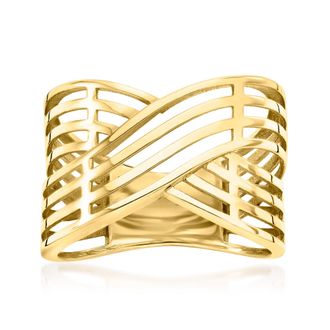 Canaria Canaria 10kt Yellow Gold Multi-Row Crisscross Ring