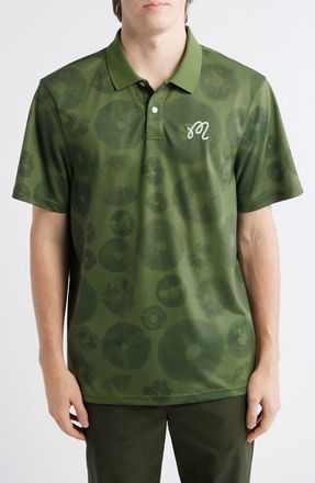 Malbon Golf Fairway Foraging Golf Polo in Olivine at Nordstrom, Size Medium