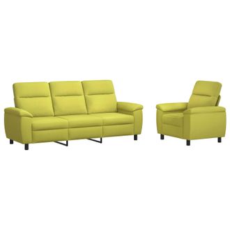 vidaXL Set Di Divani 2 Pcs Verde Chiaro Tessuto Vidaxl