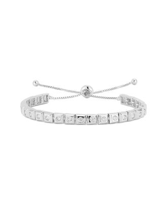 Chloe and Madison Chloe And Madison Jewelry Cz Square Bracelet