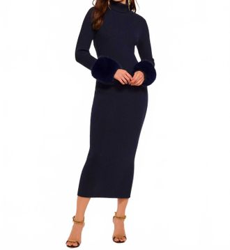 Ramy Brook Linda Sweater Midi Dress In Navy