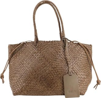 Ibeliv Borsa Tote Bazika in Pelle Intrecciata - - Bags - Donna - Marrone - ONE SIZE