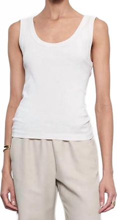 Enza Costa Supima Baby Rib Tank In White