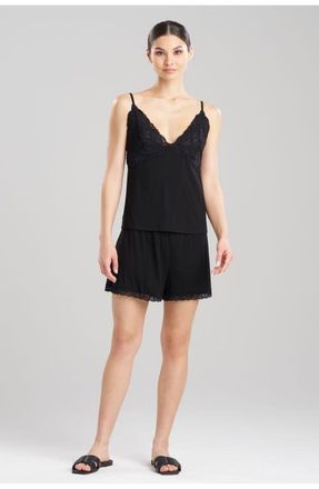 Natori Feathers Essentials Cami Short PJ Set in Black at Nordstrom, Size X-Small