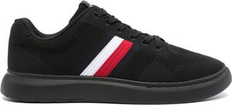 Tommy Hilfiger side stripe-detail mesh sneakers - men - Polyester/Nylon/Rubber/Polyester - 43 - Black