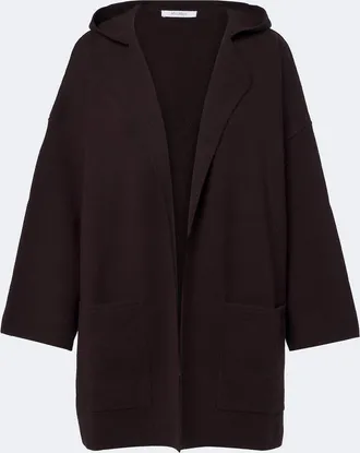 Max Mara Hooded wool and cashmere cardigan