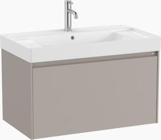 Roca Mueble Unik Ona 800 Mm 1 Caj&oacute;n Gris Arena Y Lavabo Fineceramic - Roca