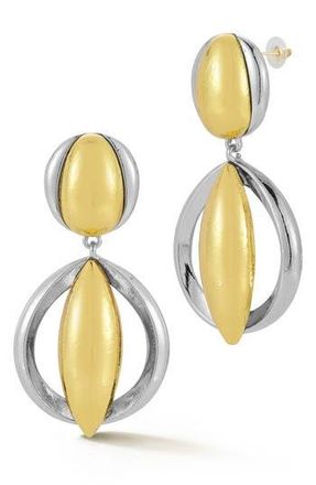 Sphera Milano Two-Tone Drop Earrings in Gold at Nordstrom Rack
