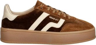 GANT Cuzmani Leren Sneakers - Dames - Sneakers - Bruin - 42 EU - Katoen - Schoenen
