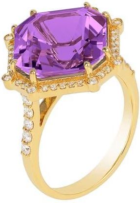 Goshwara Gossip Asscher-Cut Ring in Purple at Nordstrom, Size 7
