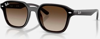 Ray-Ban Womens Square Sunglasses In Polished Transparent Dark Brown