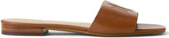 Ralph Lauren Everley Slide Sandal - Dames - Sandalen - Bruin - 35 EU - Leer - Schoenen