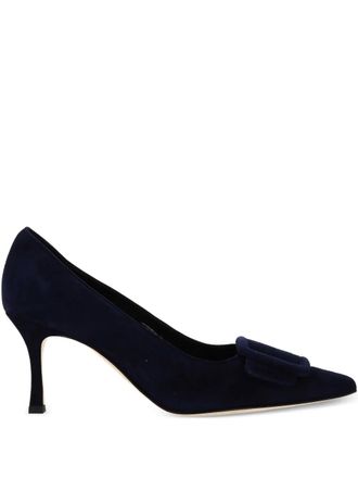 Manolo Blahnik Pumps con fibbia - Blu