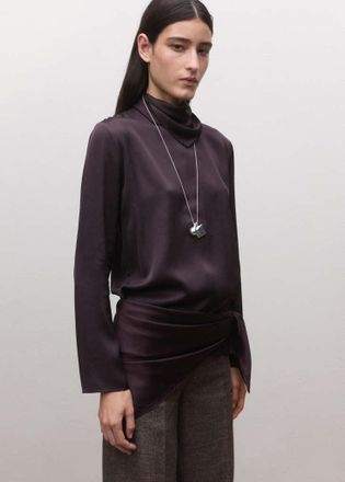 Mango Foulard raso quadrato mora - Donna - Taglia unica - MANGO