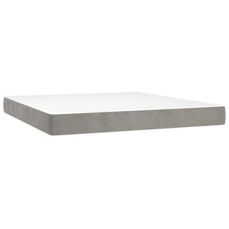 vidaXL Vidaxl - Colch&oacute;n De Muelles Ensacados Terciopelo Gris Claro 180x200x20cm
