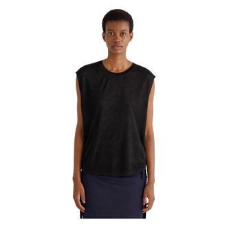 Meimeij Sleeveless Tops, female, Black, Size: 2XL Maglia Smanicata Girocollo Dalla Linea Morbida