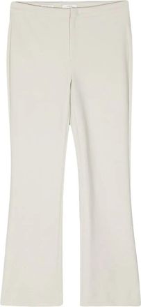Vince Beige Tapered Leg Trousers With Flare Hem And Minimalist Design