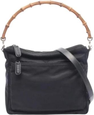 Gucci Pre-owned Vintage Handbag - Dames - Vintage Handtas - Zwart - ONE Size - Leer - Vintage