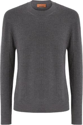 Missoni Maglione con motivo a spina di pesce - Grigio
