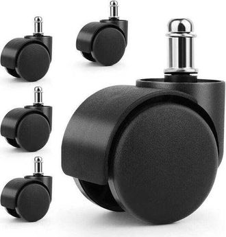 OEM Juego De 5 Ruedas Para Silla De Oficina - Rotaci&oacute;n De 360&deg; Para Todo Tipo De Suelos
