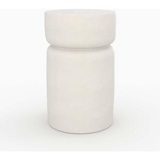 Rendez-Vous D&eacute;co Rendez-vous D&eacute;co - Mesa Auxiliar Redonda De Hormig&oacute;n Blanco D30cm - Tahiti