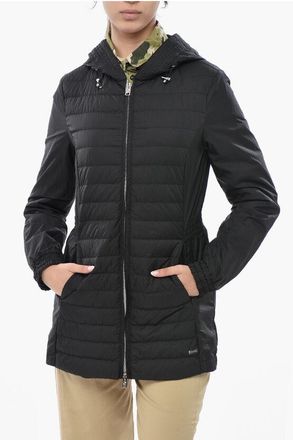 Woolrich Light Puffer Jacket VIOLET Quilted Nylon with Drawstring size Xl