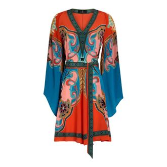 Etro Etro, Short Dresses, female, Multicolor, Size: S Mini dress with print