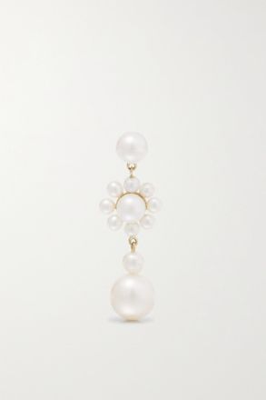 Sophie Bille Brahe Petite Marguerite De Mariage 14-karat Gold Pearl Single Earring - Avorio