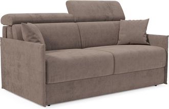 Divani.Store Miryam Sof&aacute; Cama Con Reposacabezas Reclinables En Suave Tejido Antimanchas T31 149 Cm Marron