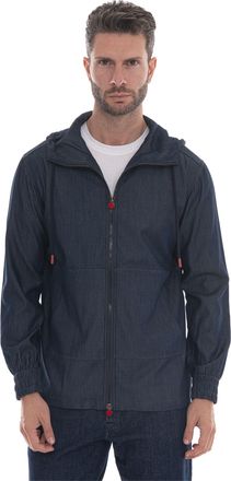 Kiton Felpa zip con cappuccio Denim scuro Kiton Uomo