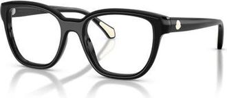 Moncler 53mm Rectangle optical glasses in Black at Nordstrom