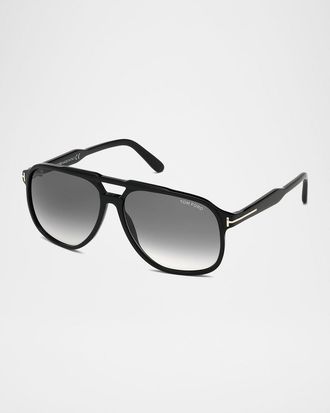 Tom Ford Men & apos;s Raoul Gradient Aviator Sunglasses