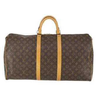 Louis Vuitton Pre-owned Weekend Bags, unisex, Brown, Size: ONE SIZE Pre-owned Canvas Weekend Bag