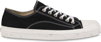 Moschino Panelled Black Canvas Sneakers