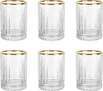 Pasabahce Set 6 bicchieri liquore bordo oro Elysia Golden Touch Pasabahce