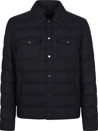 Herno Quilted Wool-Blend Structured Down Jacket