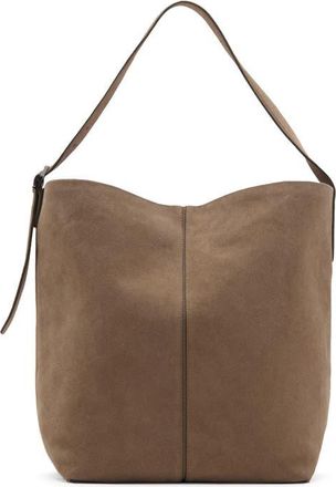 Mango Suede Tote Bag in Sand at Nordstrom