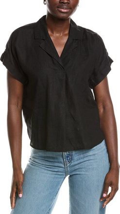 Eileen Fisher Notch Collar Linen Top