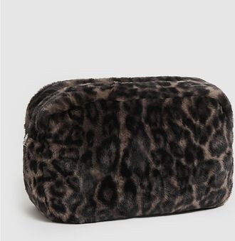 Apparis Pochette Jumbo Noor Fausse Fourrure Dark L&eacute;opard