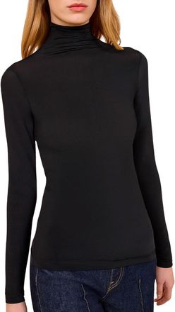 Ulla Johnson Aurelia Turtleneck Top In Noir