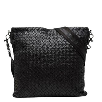 Bottega Veneta Pre-owned Intrecciato leren schoudertas - unisex - Pre-owned - Zwart - Maat: ONE Size Leer