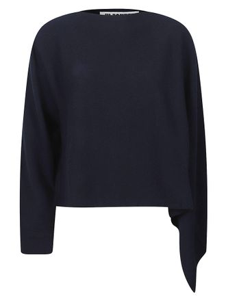 Jil Sander Asymmetrical Cape-Style Top