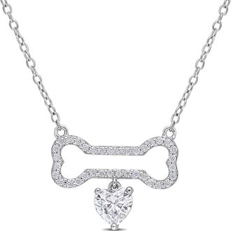 Delmar Sterling Silver Dew Created Moissanite Bone Necklace at Nordstrom Rack