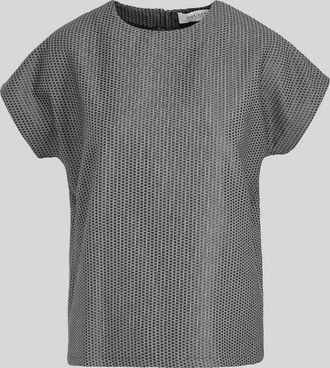 Giuliva Heritage Collection Womens Ava Wool And Silk Top In Black Geometric Pattern