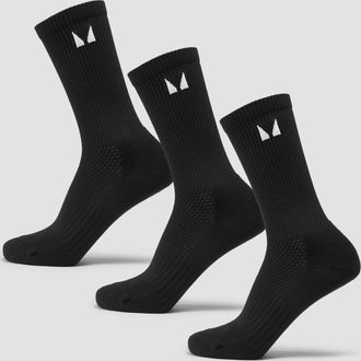 MyProtein Calcetines para correr de MP (paquete de 3 pares) - Negro - UK 2-5