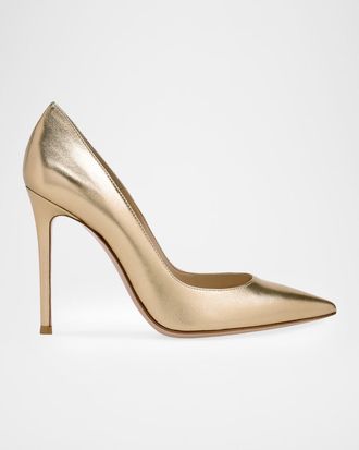 Gianvito Rossi 105mm Gianvito Metallic Leather Pumps