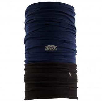 P.A.C. Merino Fleece Schlauchschal f&uuml;r Herren | blau/schwarz